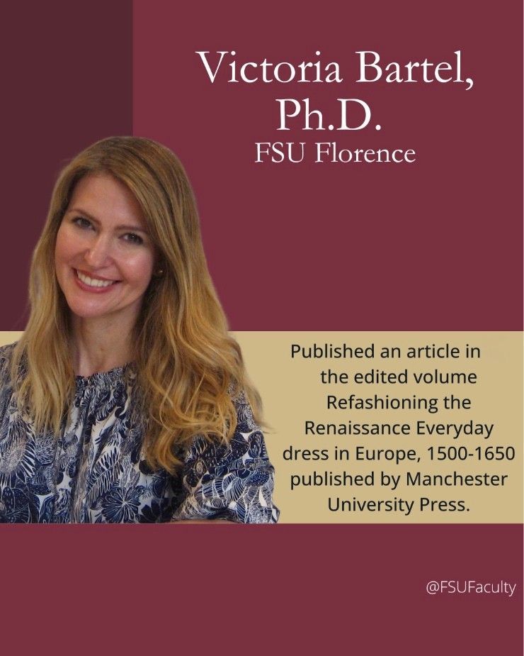 FSU Faculty (@fsufaculty) on Twitter photo Victoria Bartel, Ph.D. from (<a href="/FSUIP/">FSU Study Abroad</a>), published “Dressed to Kill: Arms, Armour and Protective Attire in Renaissance Men’s Middle- and Lower-Class Dress” in a volume entitled: Refashioning the Renaissance Everyday dress in Europe, 1500-1650 published by Manchester University Press Victoria Bartel, Ph.D. from (<a href="/FSUIP/">FSU Study Abroad</a>), published “Dressed to Kill: Arms, Armour and Protective Attire in Renaissance Men’s Middle- and Lower-Class Dress” in a volume entitled: Refashioning the Renaissance Everyday dress in Europe, 1500-1650 published by Manchester University Press