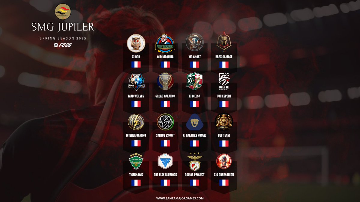 🚨 It’s ON! The SMG JUPILER League kicks off Monday, April 14th, 2025!
⚽ Passion, skill &amp; fierce competition — every goal counts!

Get ready for a season of fire. Good luck to all teams may the best rise!

#SMG #eFootballElite #SpringSeason2025  #OnlyVictoryMatters