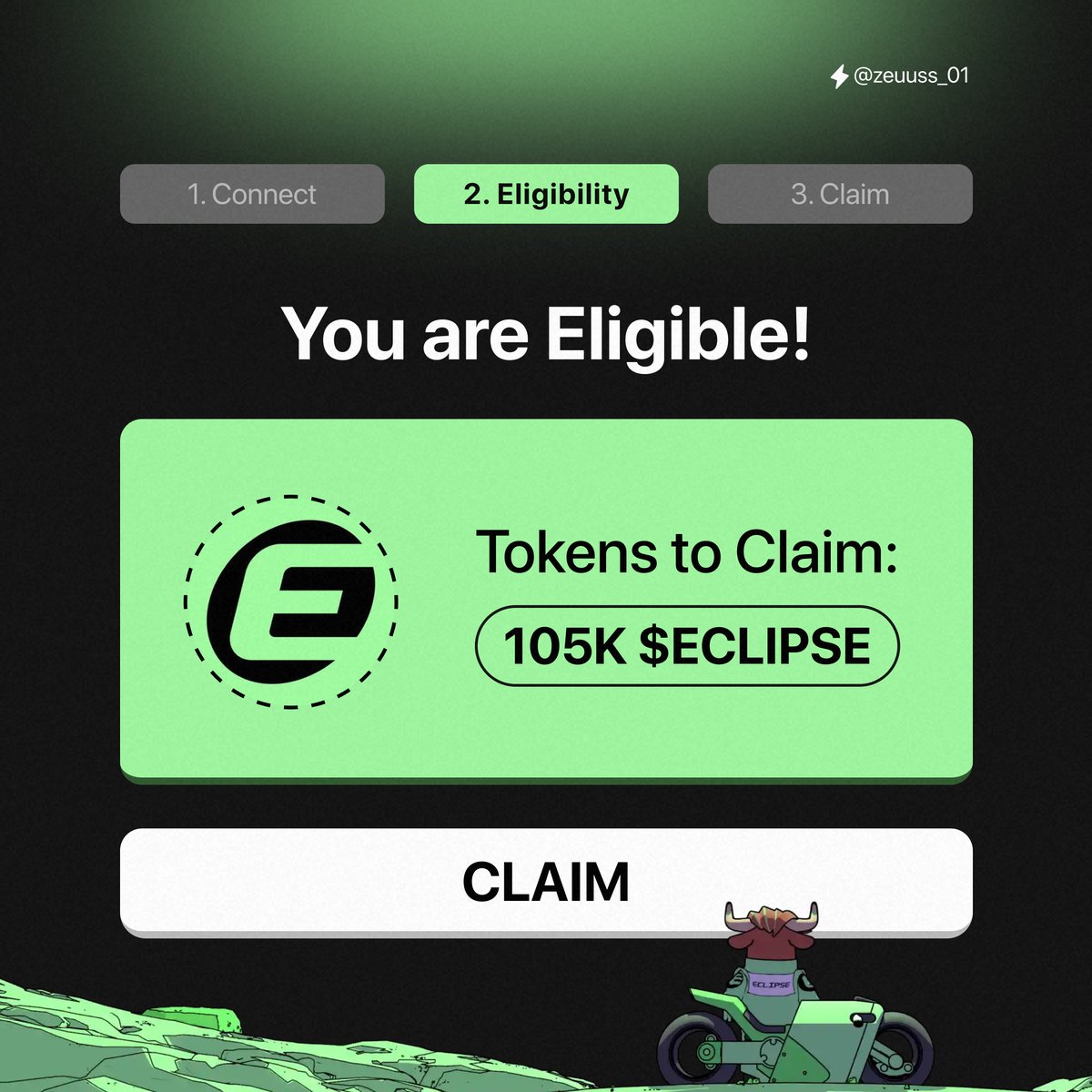 Eclipse confirmed an OFFICIAL AIRDROP

➖ Takes: 7 min
➖ Cost: $0

Don’t miss out - follow this step-by-step guide 👇🧵