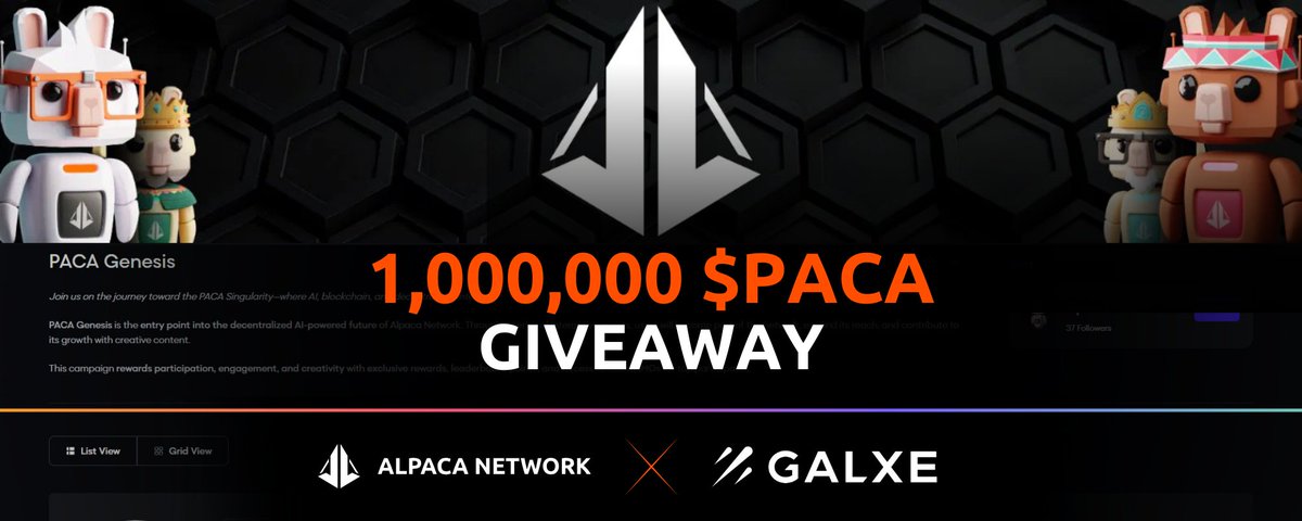AlpacaNetworkAI's tweet photo. Big news coming: We're planning a 1 MILLION $PACA giveaway for our community!

Everyone who engages, signs up, and helps build our ecosystem will have a chance to earn.

More details dropping this week. RT and tag someone who needs to know about this! https://t.co/j4tH9nZohF