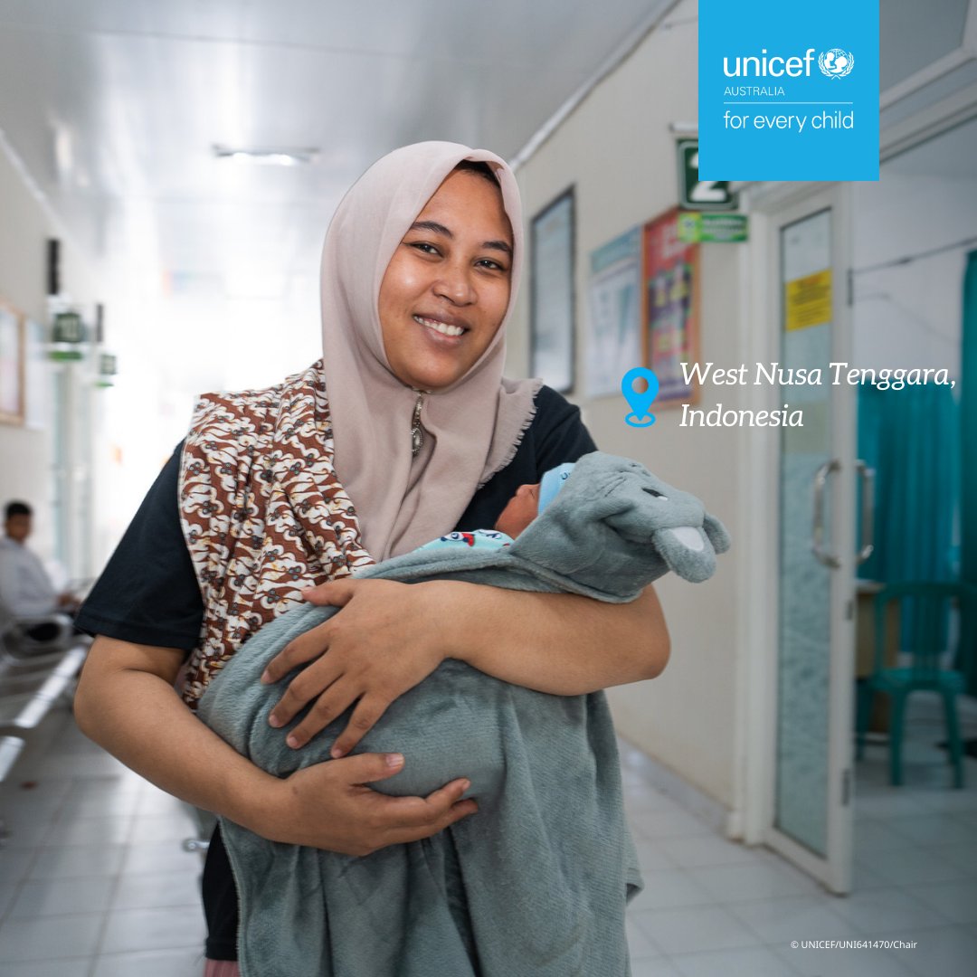 Every child deserves the best start to life. For us, that means supporting parents during pregnancy and in the immediate aftermath of birth, so that mums and bubs are as healthy as possible – just like this happy new mum in West Nusa Tenggara, Indonesia.