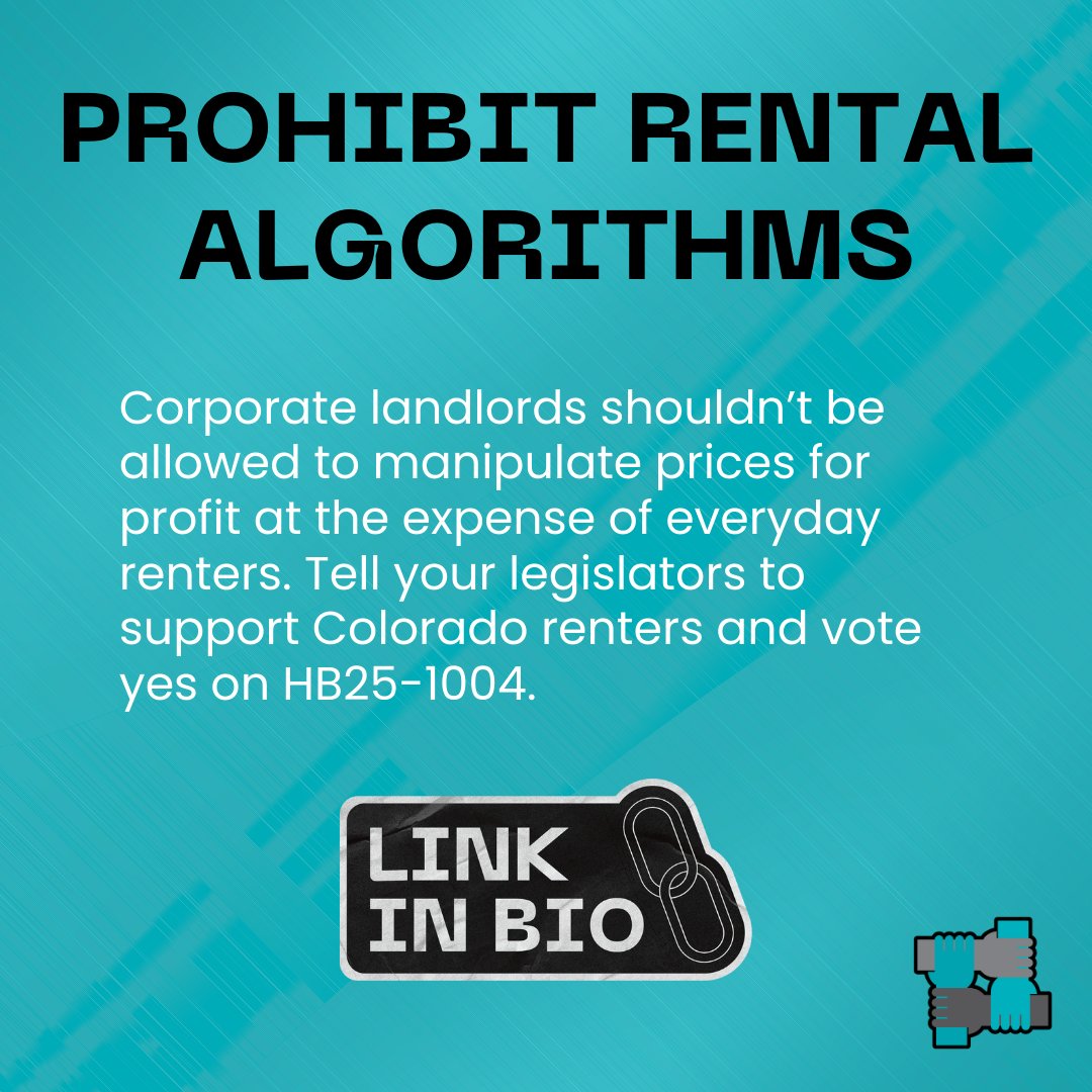 Greystar and other greedy corporate landlords are using algorithms to gouge our rents and hoard wealth. Tell your state senators to ban price fixing and vote YES on HB25-1004 today by heading to unecolorado.org/take-action/ #coleg #Greystar