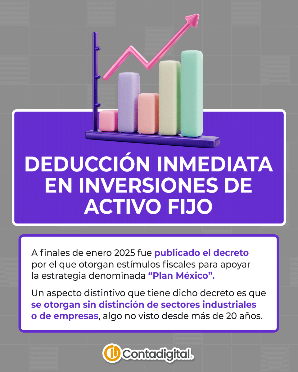 ContabilidadDig's tweet photo. 📍 ¿Sabes cómo aplicar el reciente decreto de la #Deducción Inmediata? 🤔📃
Conoce más de este nuevo estímulo fiscal en el #Contablog. 📒
https://t.co/D0IOntAKaL https://t.co/k7vdRVWLr2