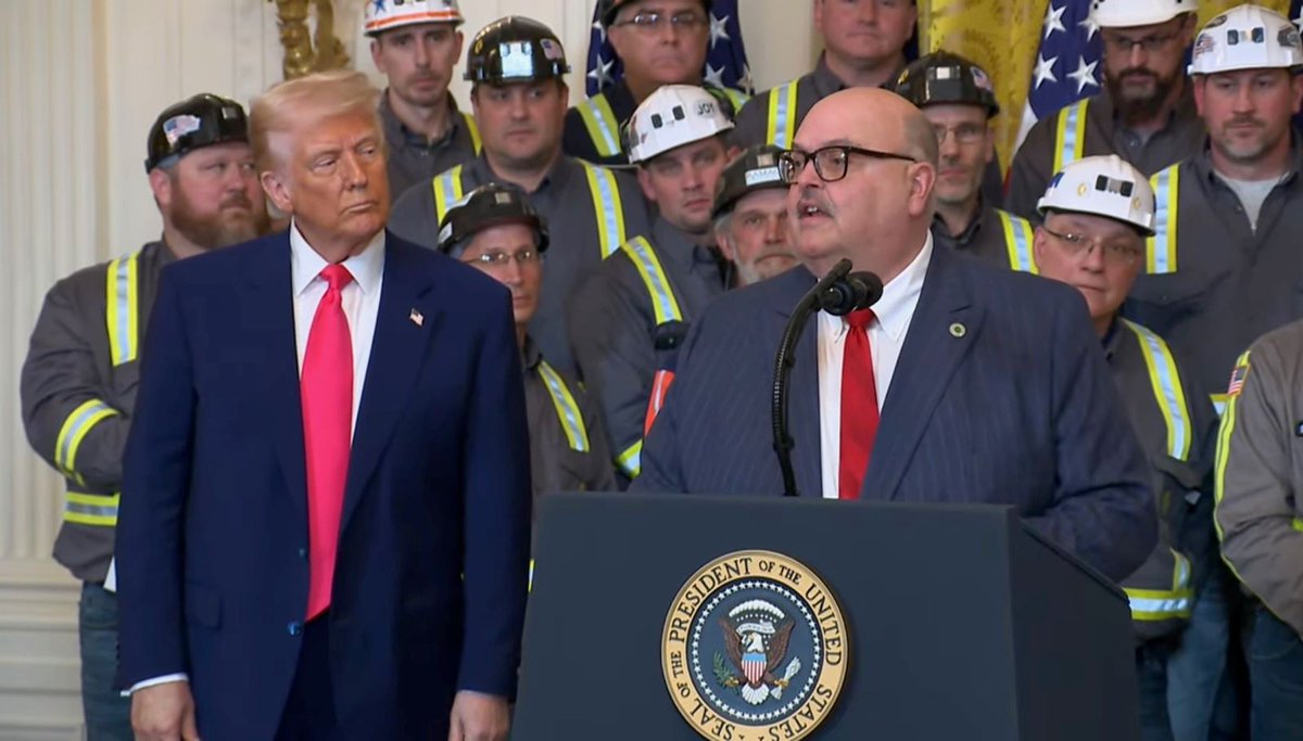 EKPC CEO Tony Campbell joined <a href="/POTUS/">President Donald J. Trump</a> today as the President signed an executive order to boost the reliability of the electric grid and protect coal-fired power plants.  youtube.com/live/yGoDK8bVB…