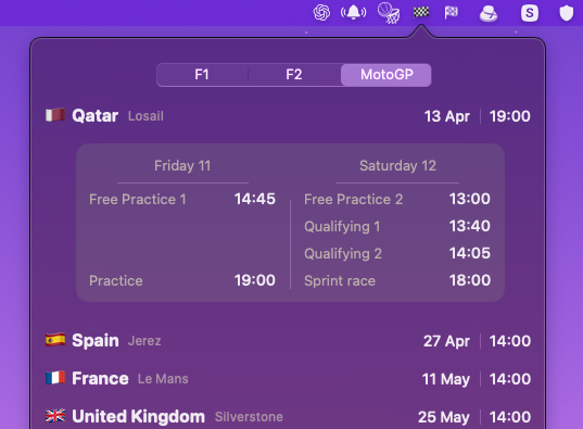 F1 GP Calendar App 🏁 🏎 tweet media