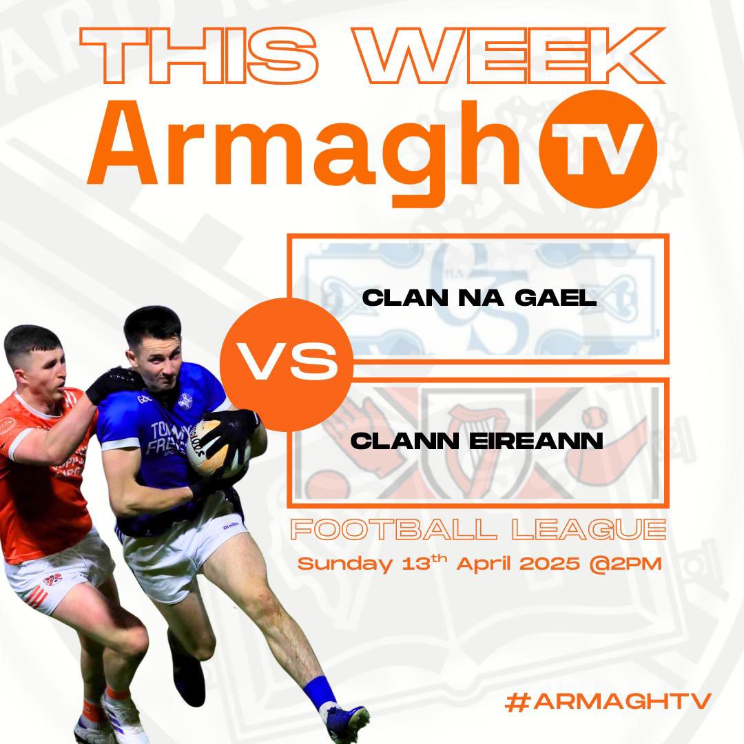 This week on ArmaghTV, we come back to the local Lurgan derby between Clan na Gael CLG and Clann Eireann GAC — this will be a game to remember! Tune in this Sunday, April 13th at 2 PM.

👉 tv.armaghgaa.net/video/clan-na-…

#ArdMachaAbú #ArmaghTV