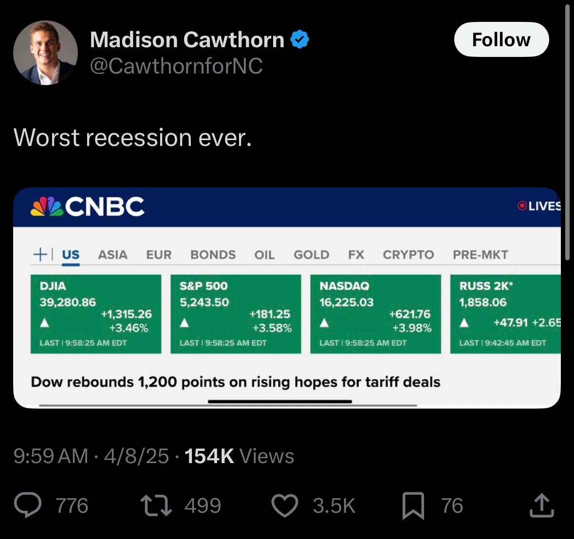 They always jinx it lmao.