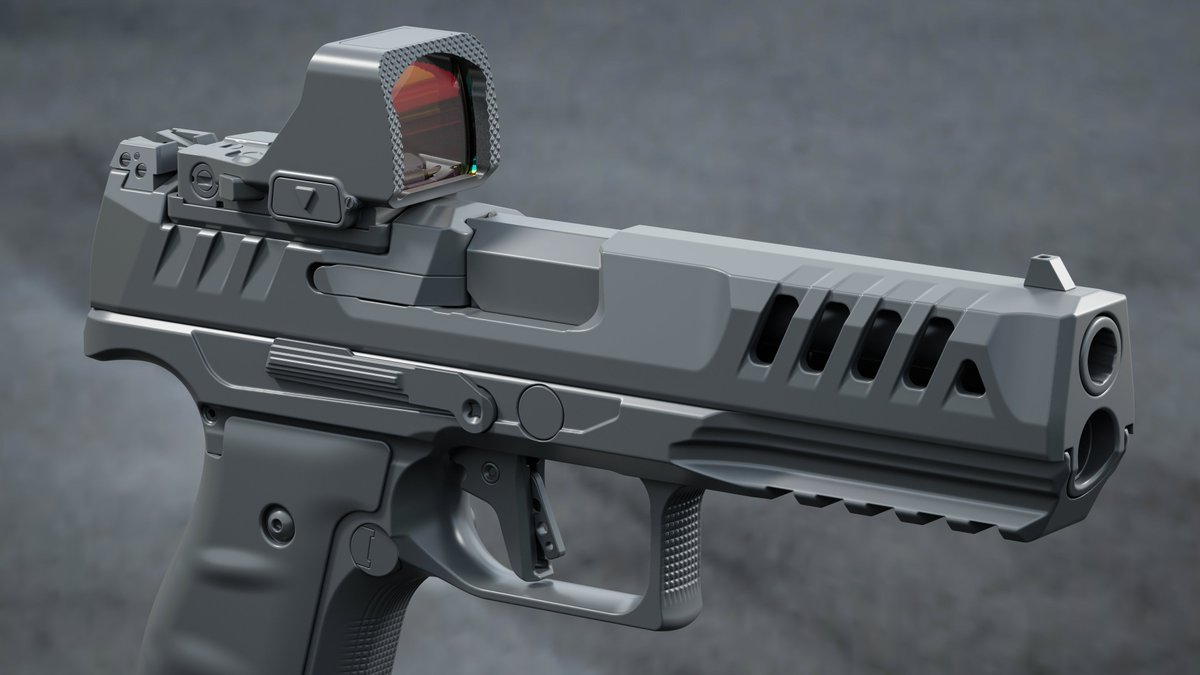 Hello #PORTFOLIODAY2025,  my name is Toddeh and I'm a hard surface artist currently working on my portfolio!  Here are some WIP shots from the gun I'm working on.