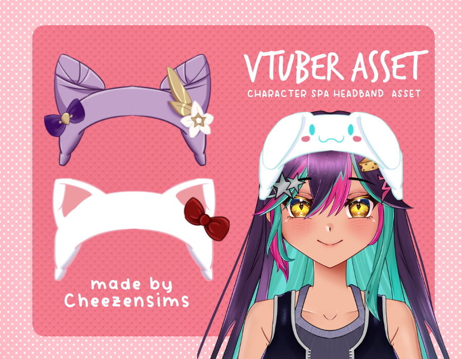 cheezenart's tweet photo. Finally releasing a second  Vtuber Asset. Relax and get cozy with these spa headbands based on 3 characters! Can you guess who they are based off?

F2U &amp; tips are appreciated!
Link to my Kofi >> https://t.co/hD3UfTGiLH https://t.co/WGBHfoT0Bu