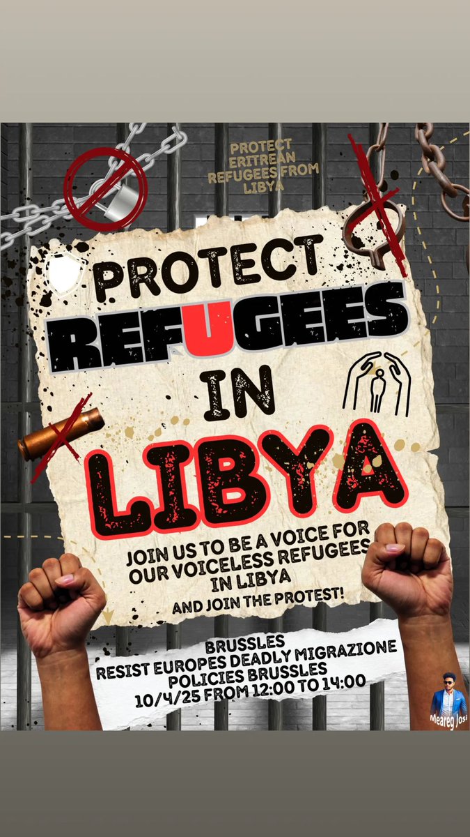 JosiMeareg's tweet photo. My relative, a registered refugee, has been arrested twice, and each time we had to pay $1,000 for his release. The Libyan authorities must end this corruption. being a refugee is not a crime.
@UNHumanRights
@UNHCRLibya @FilippoGrandi @EUAsylumAgency
#SaveRefugeesLibya https://t.co/9uMshAsZ4O