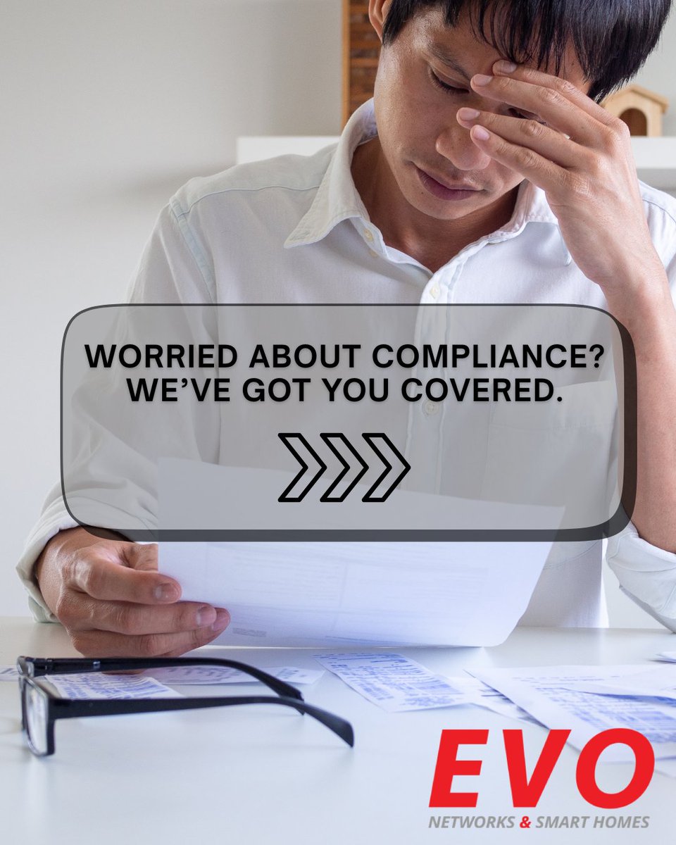 NetworksEvo's tweet photo. Compliance doesn’t have to be a headache. EVO Networks simplifies audits, risk management, and regulatory adherence to ensure your business meets industry standards. Stay proactive, not reactive—be prepared for whatever comes your way. 🛡️

👉 Call us at 954-866-1600 today. https://t.co/Nd2AjaLTmR