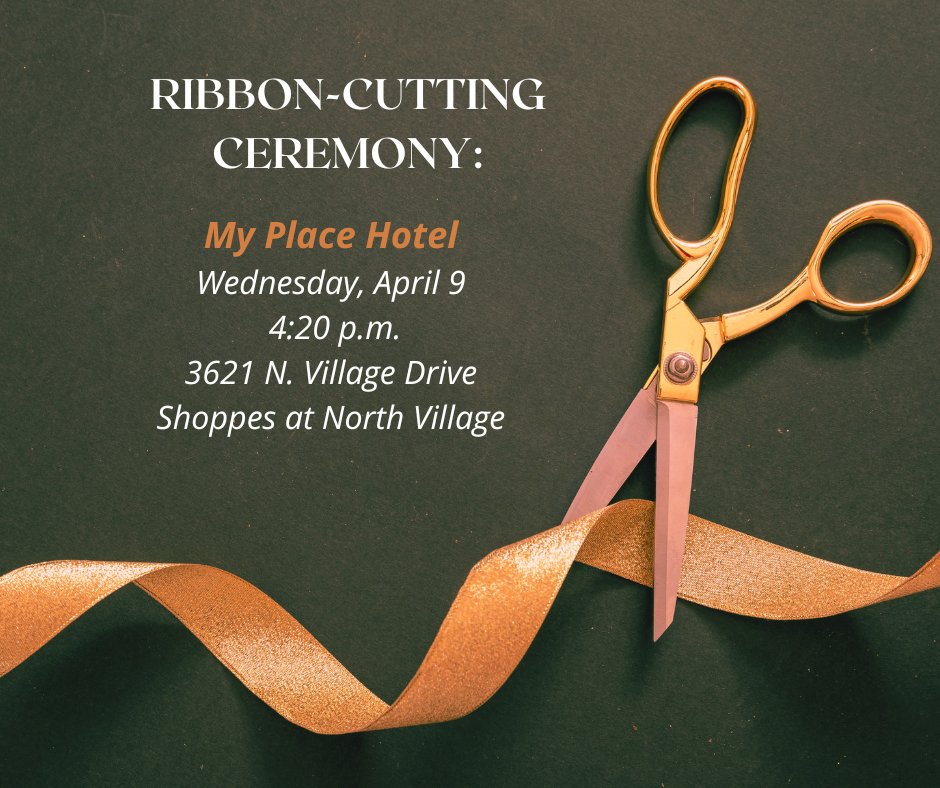 Come out tomorrow for a ribbon-cutting and grand opening celebration for My Place Hotel-St. Joseph, MO. #sjchamber
