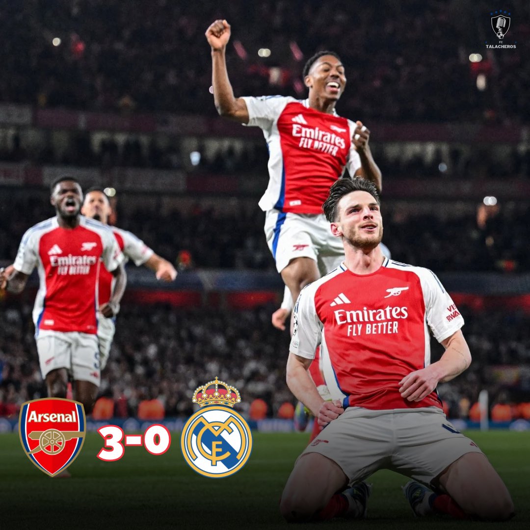 TalacherosFC's tweet photo. NOCHES MÁGICAS DE CHAMPIONS LEAGUE🔥

BRUTAL lo del Arsenal y Declan Rice para derrotar 3-0 al Real Madrid⚽️

El Inter se metió a Múnich para sacar ventaja de 2-1 ante un Bayern Múnich⚽️

¿Que les parecieron estos partidazos?

#realmadrid #arsenal #bayern #inter #ChampionsLeague https://t.co/cfEpFNEXdW