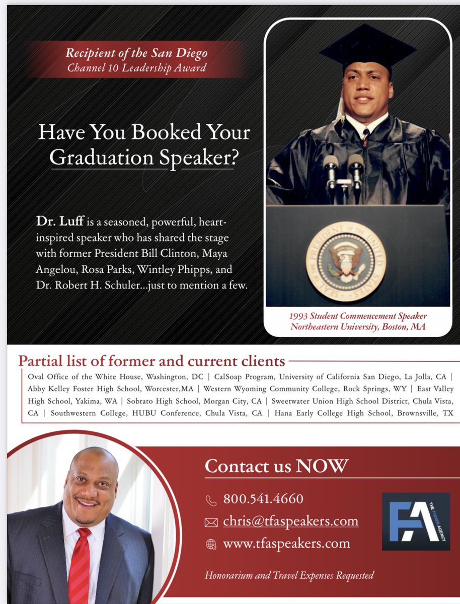 Looking for a great graduation speaker?  Dr. Luff could be the right speaker for your school.  Doug went from being homeless to graduating from Harvard.  #GraduationSpeaker