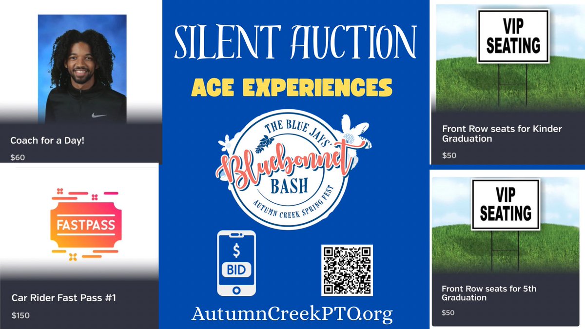 ace_pto's tweet photo. The Bluebonnet Bash Silent Auction is LIVE! Bid now on hot items—including car rider *FAST PASSES*! Don’t miss your chance to skip the line! Place your bids today at https://t.co/84wa9u0RBv #BluebonnetBash #SilentAuction
@HumbleISD_ACE https://t.co/iDG6vfI7tn