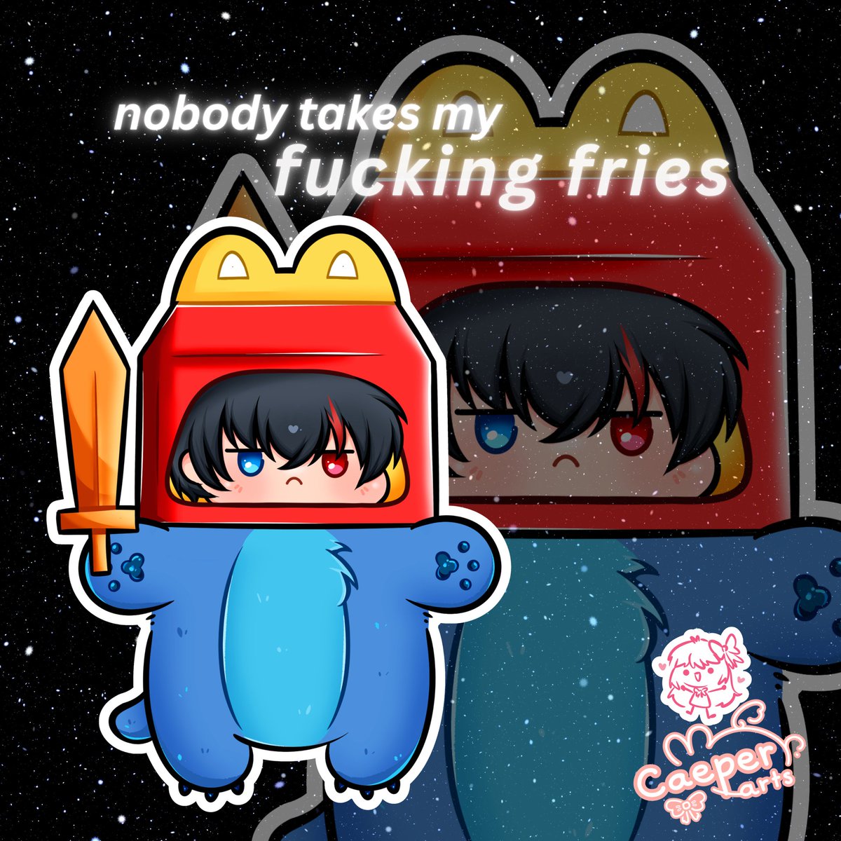 do you like my doodle in the corner? ദ്ദി(ᵔᗜᵔ)

anyway custom comm! might lose your fingers if you steal
୨ #VtuberEN 𓈒 #VGen ୧