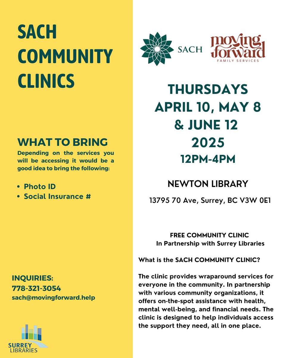 SACH Community Hub (@sach_bc) on Twitter photo 