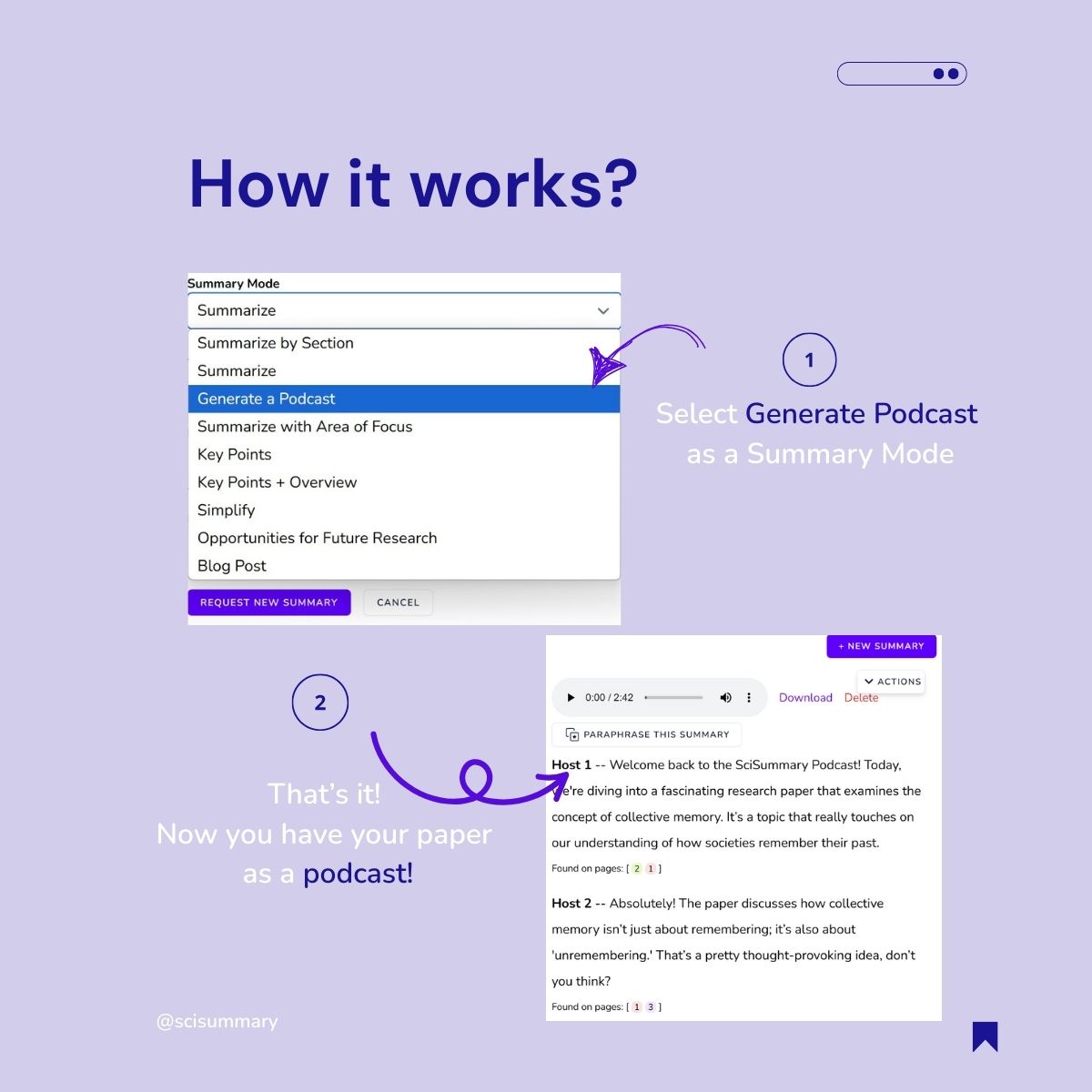 SciSummary tweet media