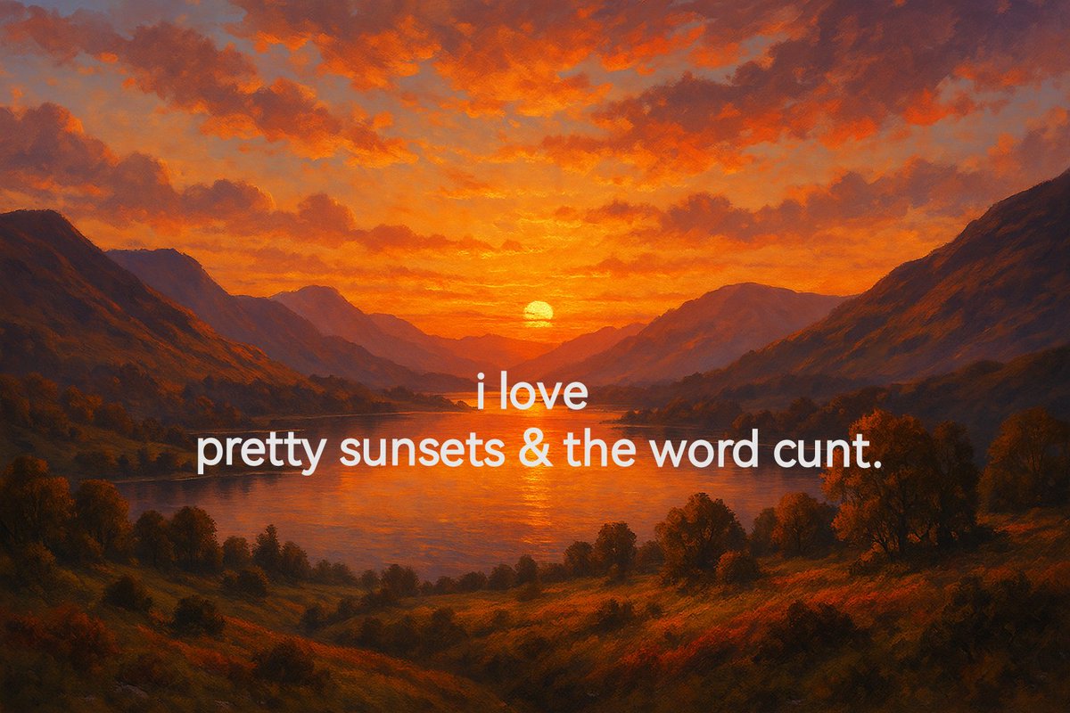 Sp3ctr31up's tweet photo. I’m just a simple soul—give me a pretty sunset and the freedom to say cunt unapologetically. https://t.co/gjnFUCca4b