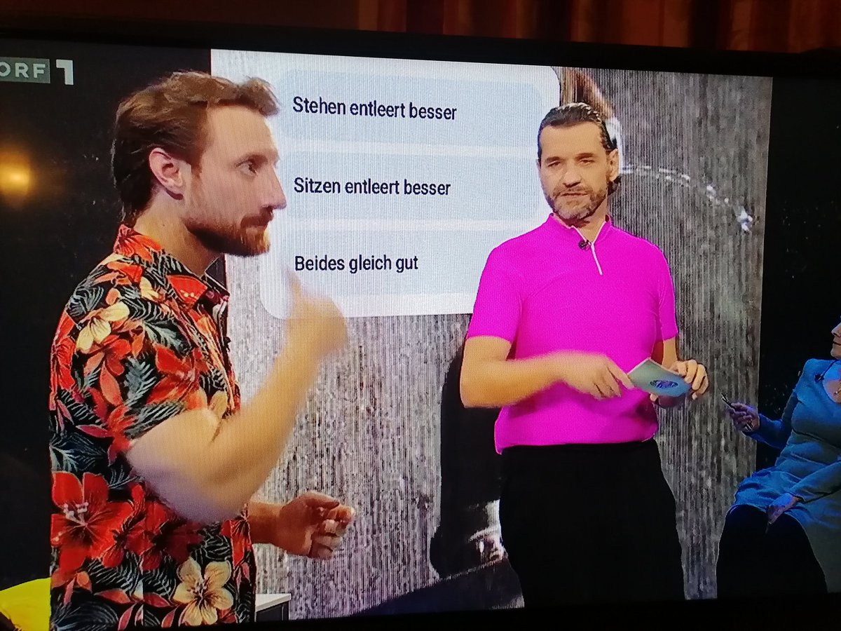 Science Busters mit Onkel Martin beschäftigt sich soeben in einer "Wissenschaftssendung" im ORF mit dem Lulugehen der Männer. Ich weiß jetzt wieder, weswegen ich den ORF (und Herrn Moder) nur mehr eigenartig finde. 😱😂