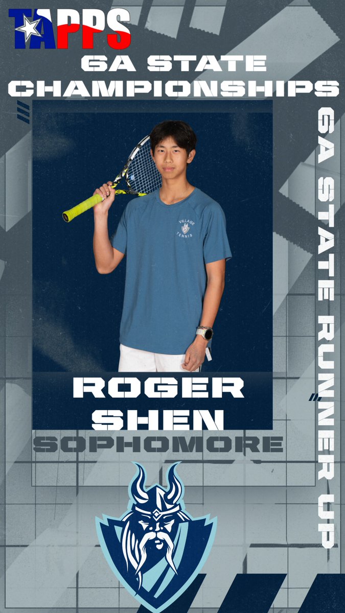 Villageteams's tweet image. Congrats to @VillageVikings sophomore Roger Shen on finishing in second place in the @TAPPS_Tennis 6A Boys Singles State Championships!
#VillageTennis
#weareVILLAGE