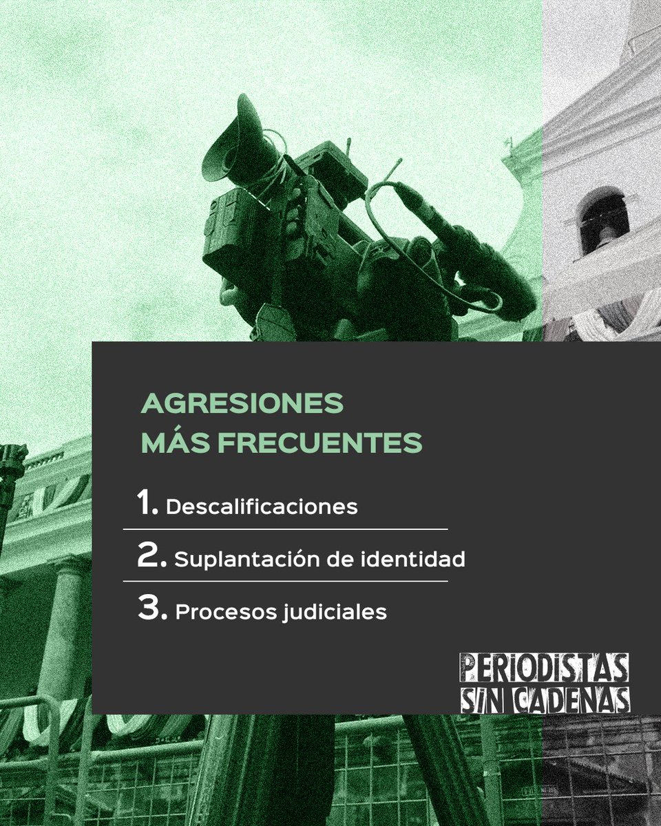 SinCadenasECU's tweet image. 🔴 #Depredadores I En marzo sumamos 20 agresiones a medios y periodistas en Ecuador. Entre los ataques más comunes están las descalificaciones, la suplantación de identidad y acciones judiciales. #SosPeriodismo