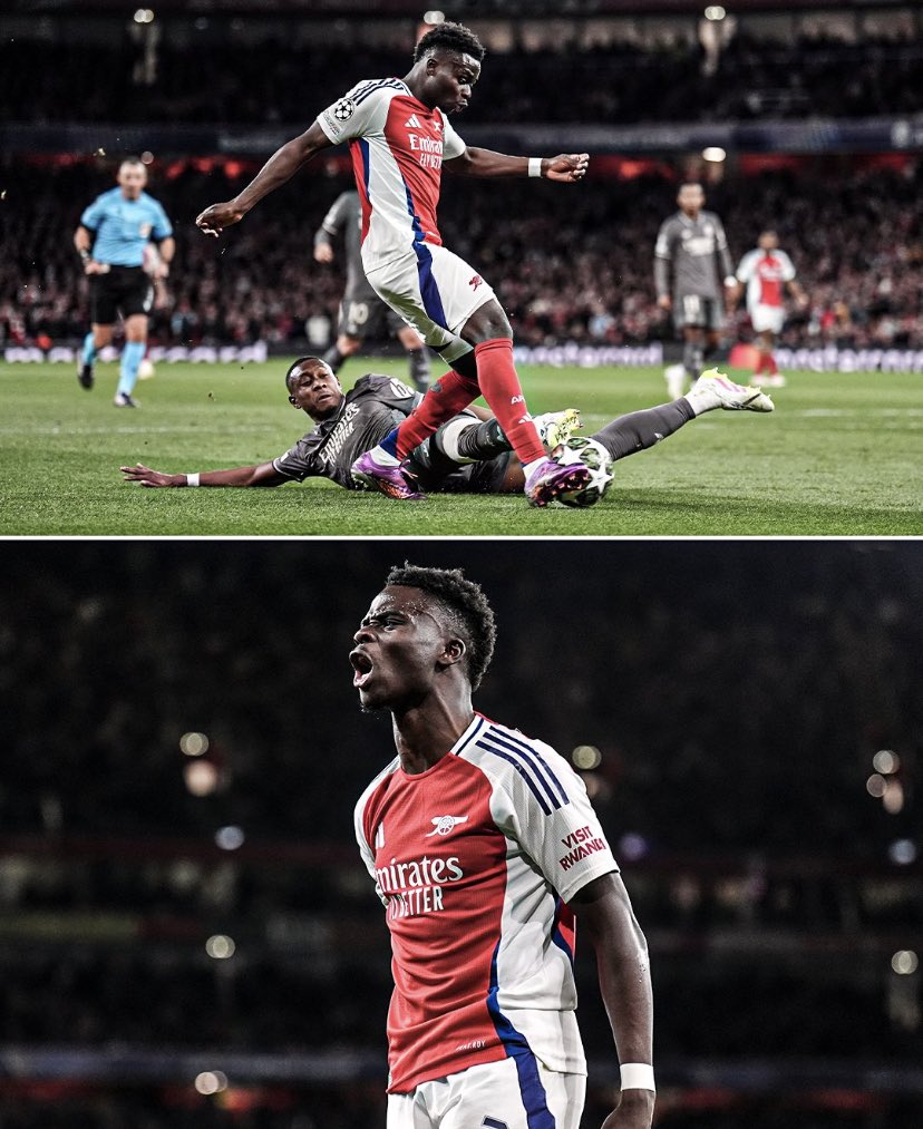 ArsenalFansFR's tweet photo. 🗣️ Cesc Fabregas : 

« Je sais que tous les moments forts seront consacrés à Declan Rice, et à juste titre, mais pour moi, Bukayo Saka est spécial, car dans le foot, quand on voit un talent particulier comme celui-là, faire ce qu'il a fait contre le Real Madrid, chapeau bas ! » https://t.co/YW6ZFLbEMW