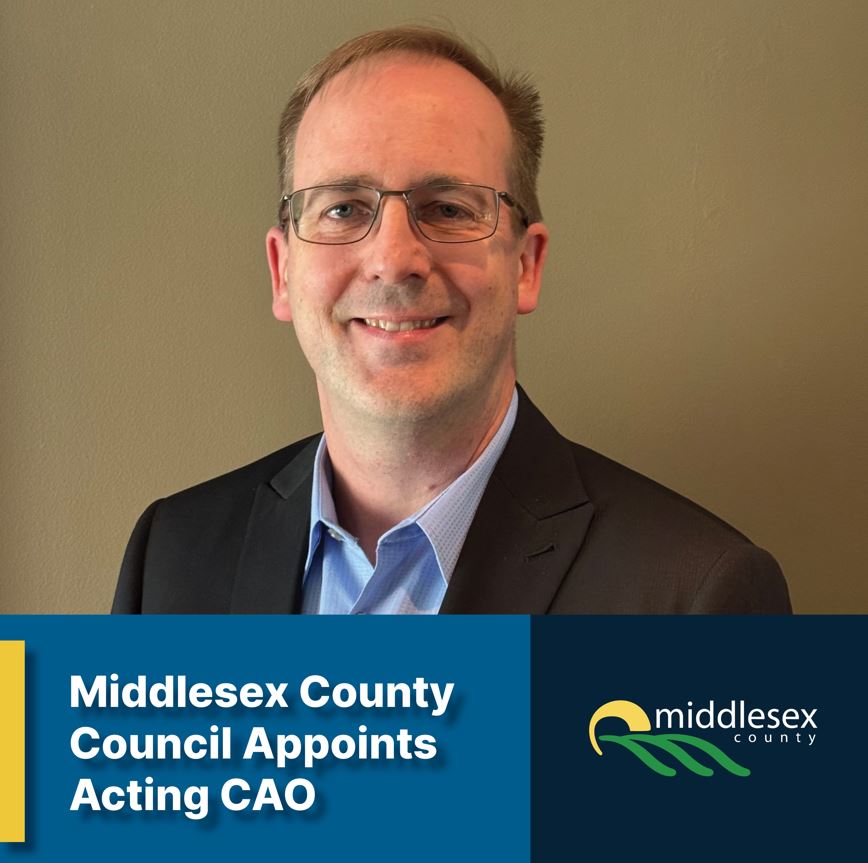 At today’s meeting of Middlesex County Council, Durk Vanderwerff was appointed Acting Chief Administrative Officer (CAO) of the County of Middlesex, effective April 8, 2025. 

🔗Read the full Media Release at: bit.ly/422xIv4

#middlesexcounty