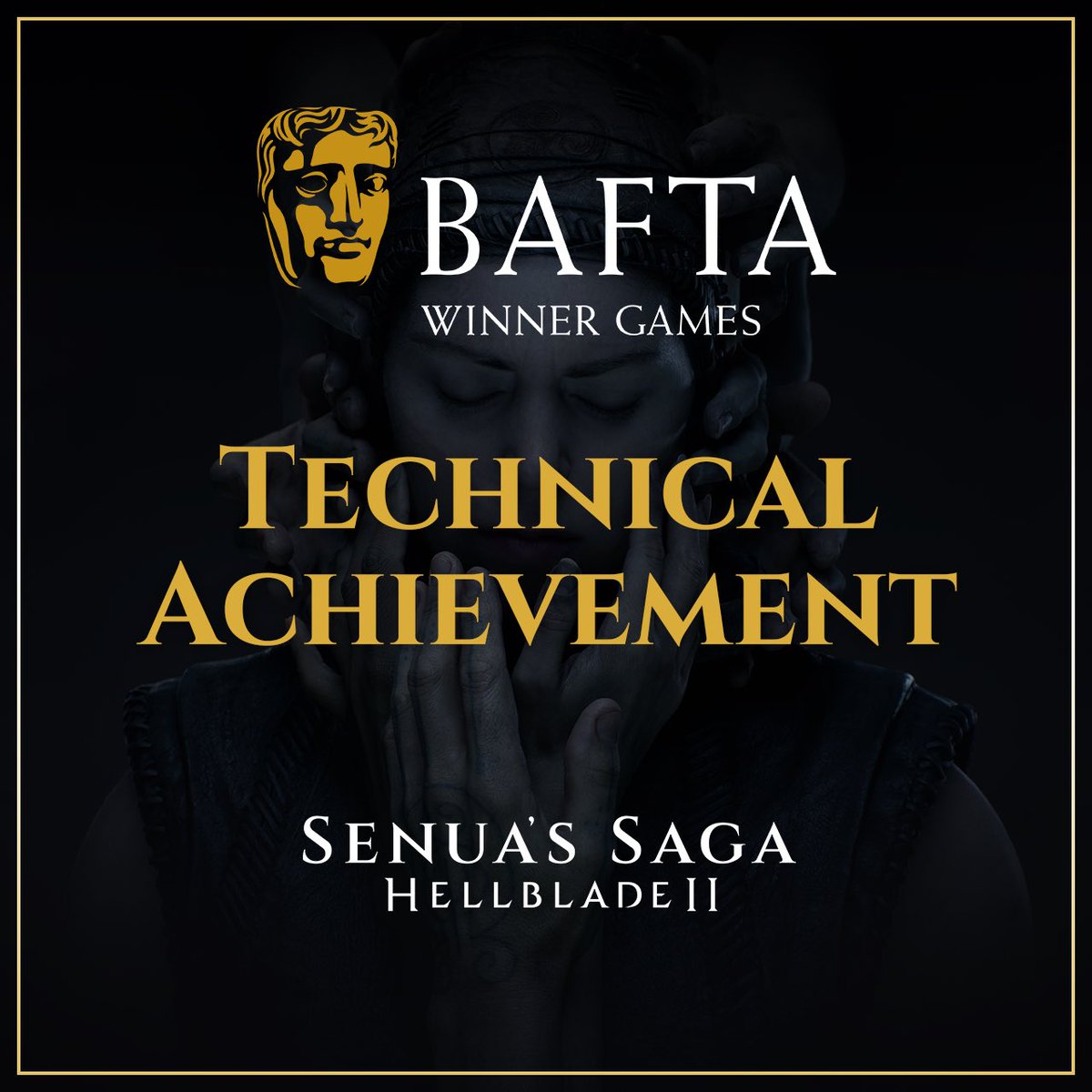 Ninja Theory (@ninjatheory) on Twitter photo We are incredibly proud to receive the <a href="/BAFTAGames/">BAFTA Games</a> Award for Technical Achievement. All of us at Ninja Theory have put our hearts and souls into making this game, with the support of our families, friends, external partners, and of course you, our fans and players. Thank you. We are incredibly proud to receive the <a href="/BAFTAGames/">BAFTA Games</a> Award for Technical Achievement. All of us at Ninja Theory have put our hearts and souls into making this game, with the support of our families, friends, external partners, and of course you, our fans and players. Thank you.