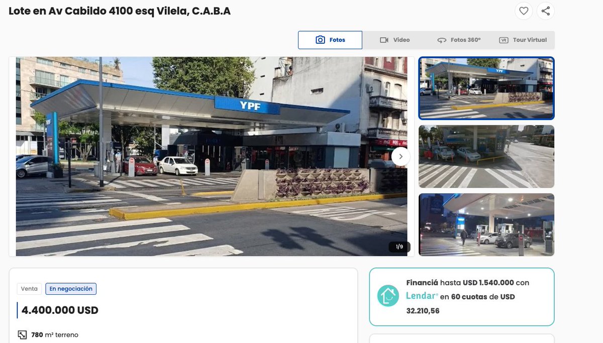 De las cosas más interesante que surgen en el reporte:

Se está negociando la YPF de Av. Cabildo al 4100, por 4.4M USD 💸💸💸