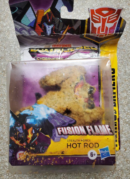 tokuridermax's tweet image. reminder that someone deep fried a Cyberverse Rodimus toy