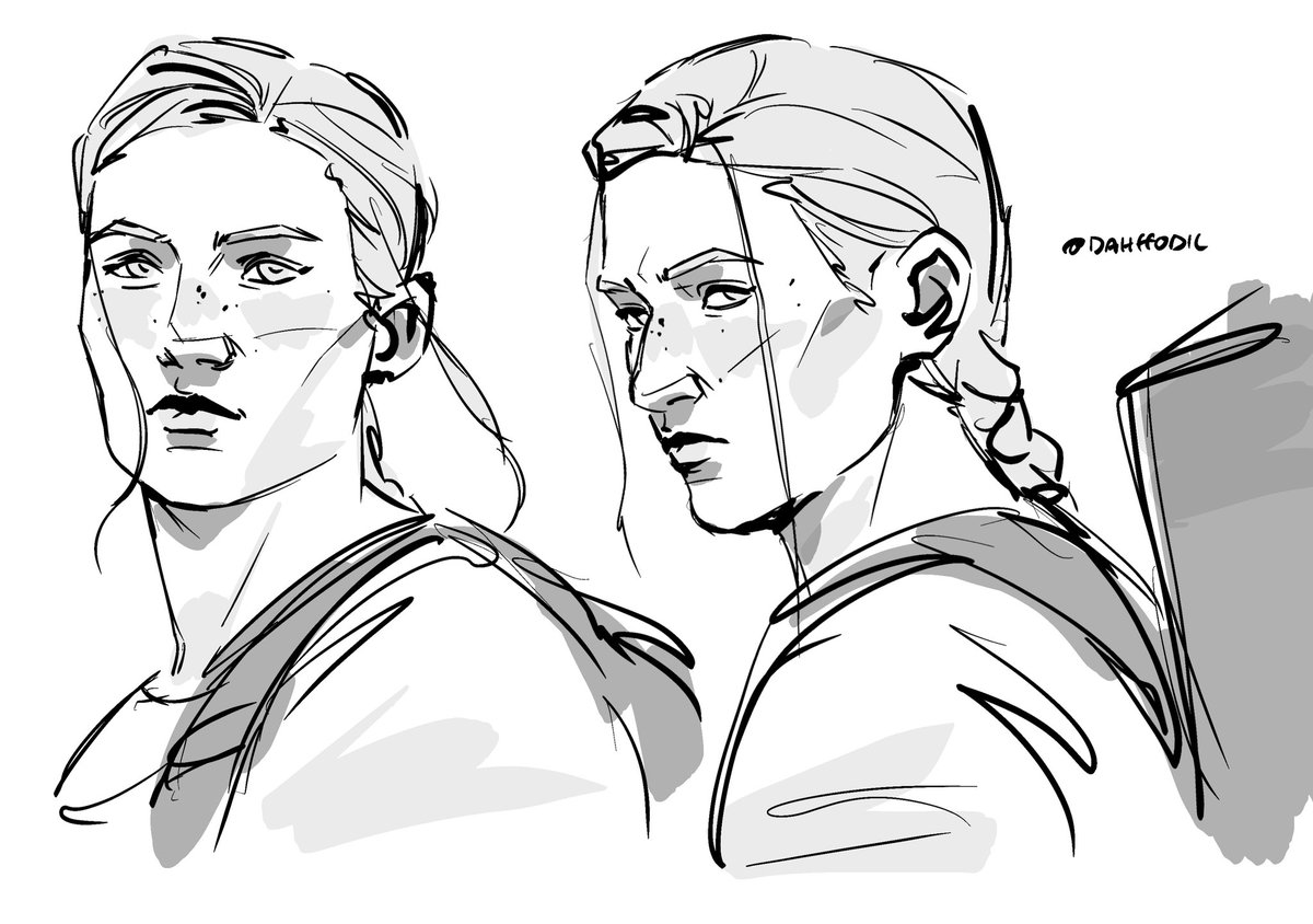 dahffodil's tweet photo. in all my 5 years of being a tlou fan i cannot believe this is my first time drawing this gorgeous woman https://t.co/DOBJwtAujH