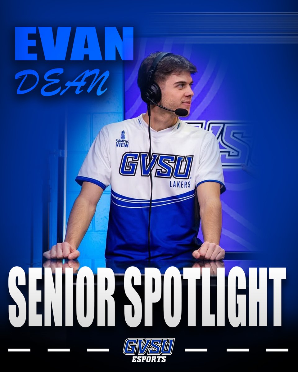 SENIOR SPOTLIGHT 🎊🎉

A huge thank you to Evan Dean for helping build such an incredible community at GVSUEsports! Your impact will be felt for years to come.

We’ll miss you, Evan!