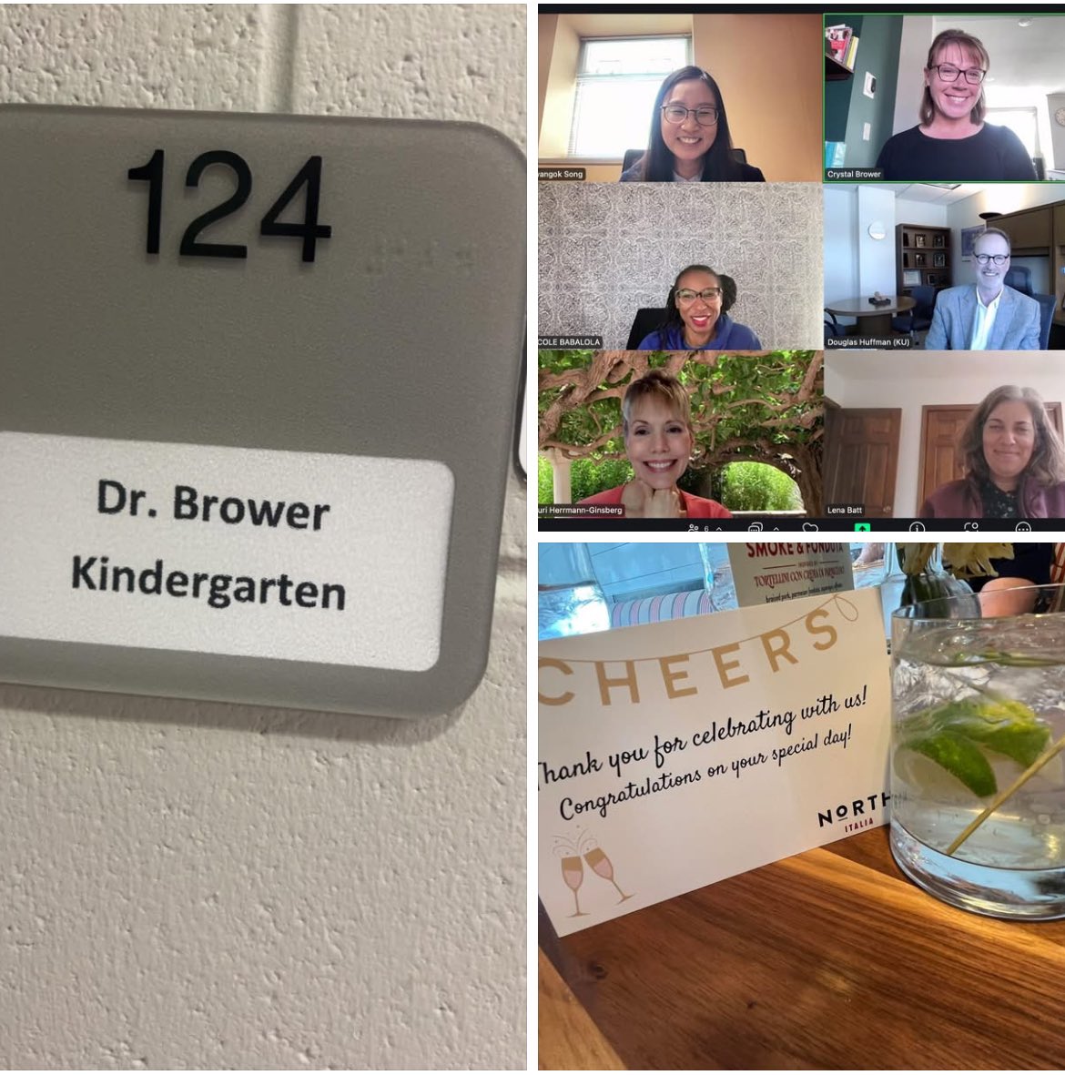 BrowerCrystal's tweet photo. Yesterday I defended my dissertation and passed. Today Dr. Brower was on my door. #learningneverstops @KUSOEHS https://t.co/yP50pTNhxT