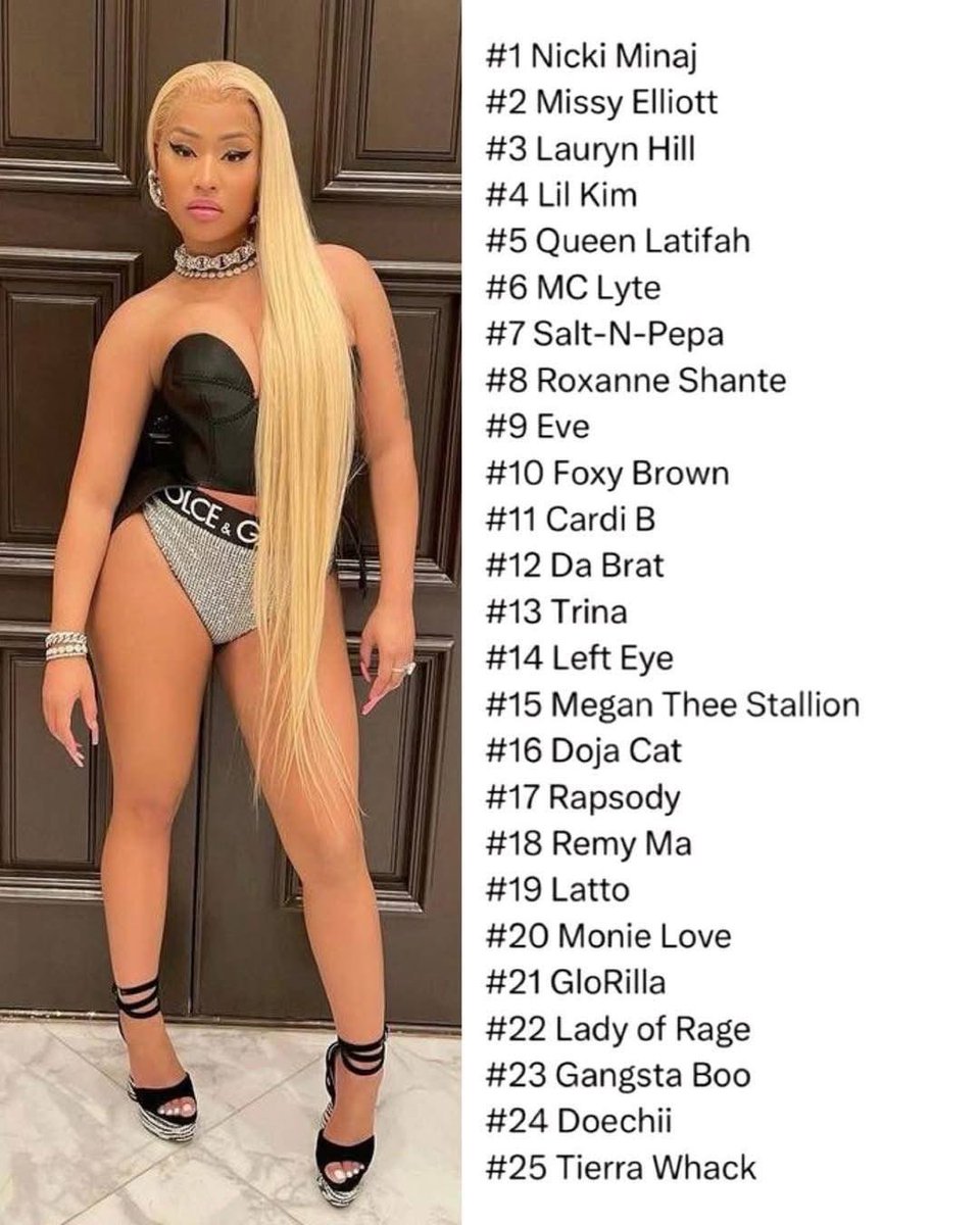 What YALL think ??? 

 the best female rappers of all time