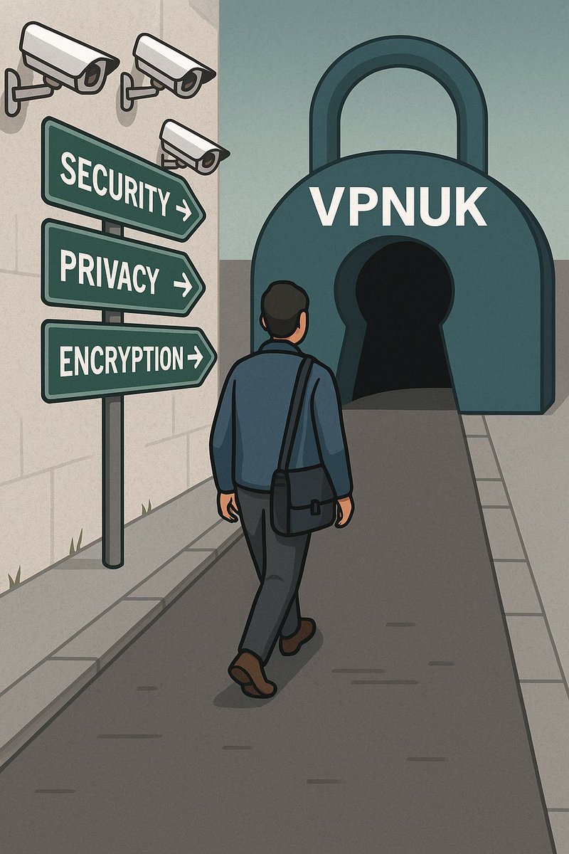 vpnuk's tweet photo. Think of a VPN as your own private tunnel through the internet. No one can snoop on what you’re doing, not your ISP, not trackers, not even your government.
That’s the power of VPNUK.
Learn more: https://t.co/otpywmUDUw https://t.co/9ZzvxtARAf