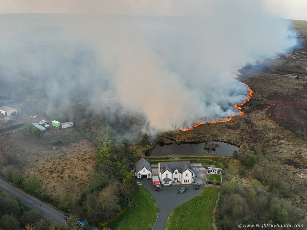martinastro2005's tweet photo. Major gorse fire near Ballygawley this evening and close to property too. Drone views, video to edit later. Fire crews doing a great job on sight! #gorsefire #ballygawley https://t.co/bhTR03VFXO