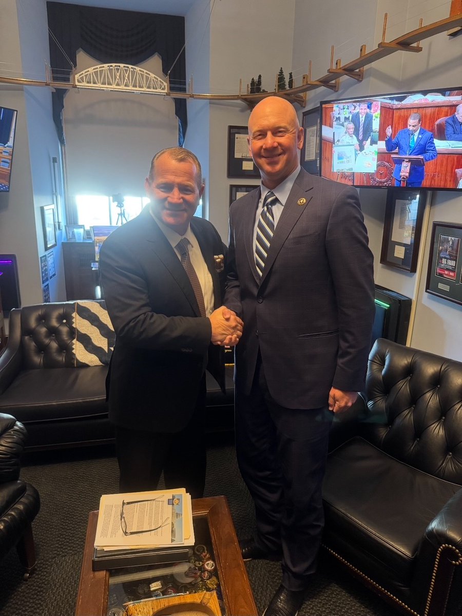 <a href="/NatlTroopers/">National Troopers Coalition</a> great to visit with Congressman <a href="/RepTroyNehls/">Congressman Troy E. Nehls</a>  to thank him personally for his help in making WEP repeal a reality for TX troopers, retirees and their families