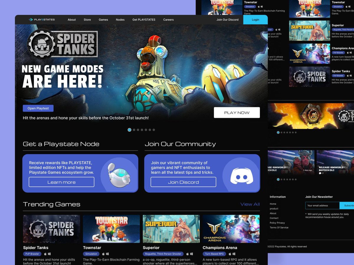 pixaradesign's tweet photo. Playestates Landing Page Exploration 🎮 https://t.co/omqo5nHJ5d