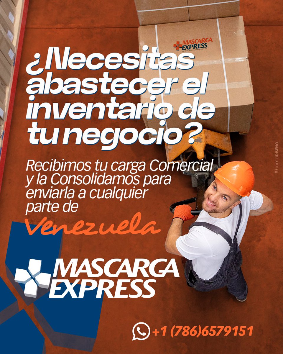 mascargaexpress's tweet photo. No te quedes sin Inventario, consolidamos y enviamos hasta la puerta de tu negocio todo lo que necesites. Solo contáctanos y te decimos cómo!
.

#enviospuertaapuerta #envíosavenezuela #courrierinternational #mascagaexpress #enviosatodavenezuela #reempaque #container https://t.co/lSsa8w36CD