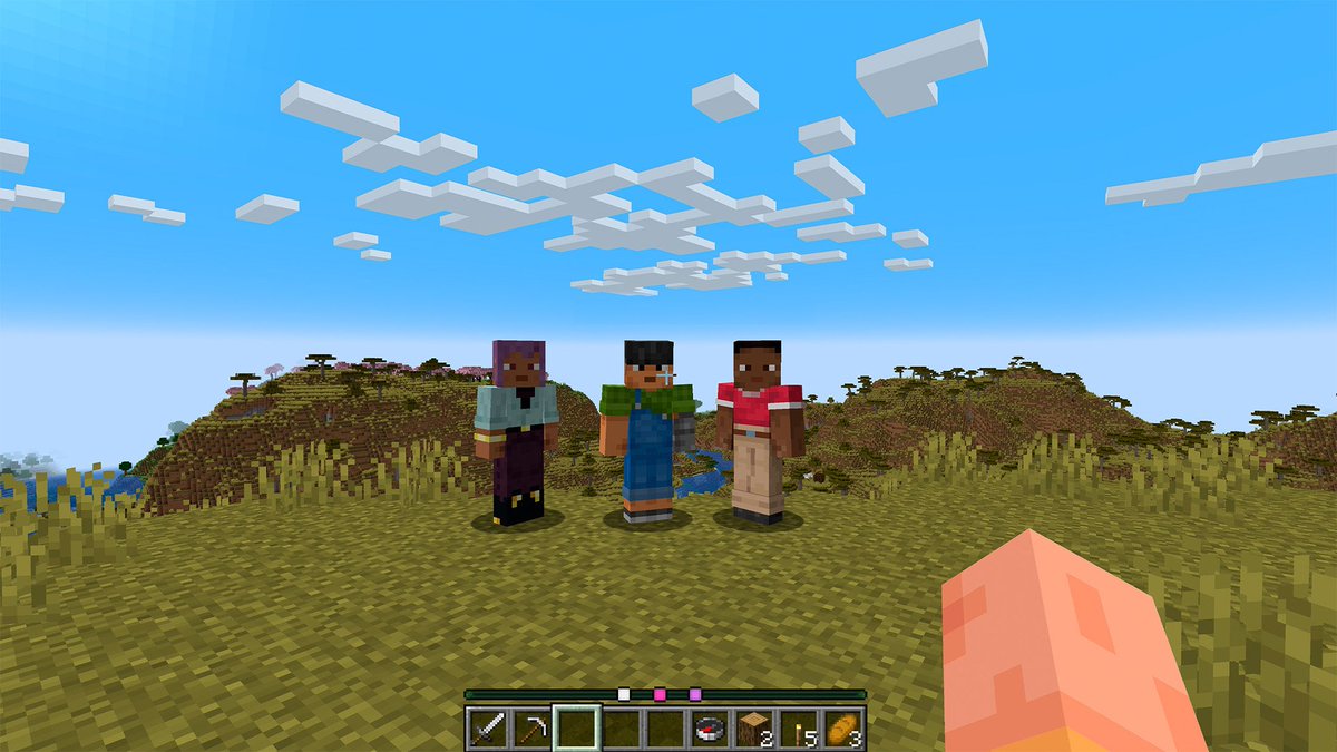 minecraftjapan's tweet photo. 😊ハッピーガスト
🪼ガストリング
😞ドライガスト
👓ガストハーネス
📍プレイヤーロケーターバーが
Java版スナップショットで
試せるようになりました！

ハッピーガストで空を飛んだり
自分だけのガストリングを作ったり
プレイヤーロケーターバーで友達を探したり✨

今すぐ新機能を試しましょう💨 https://t.co/Yh58GlwvdW