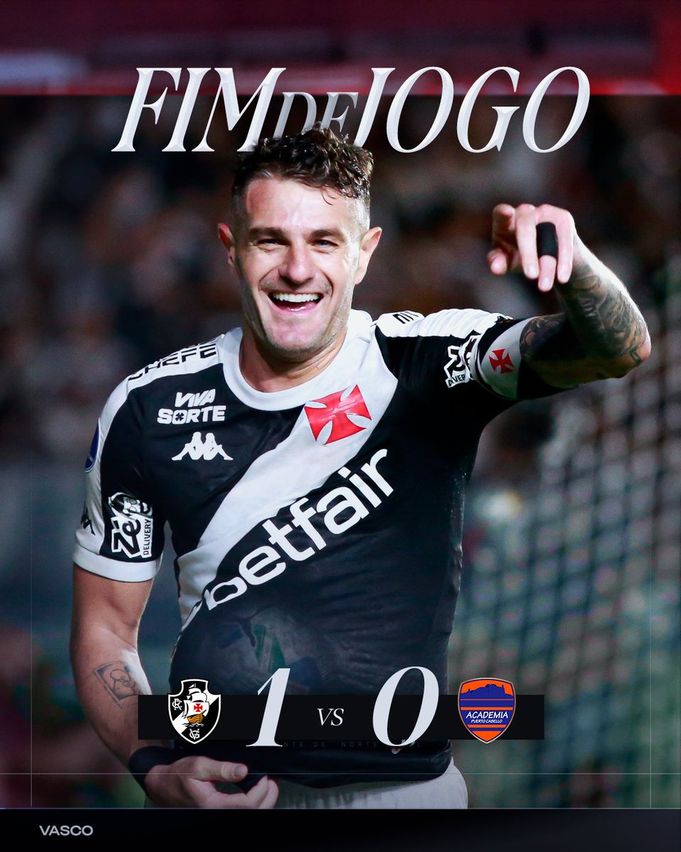 VascodaGama's tweet photo. VENCE O GIGANTE DA COLINA! 💢🏴☠️
Com gol de Pablo Vegetti, o Vasco da Gama vence em São Januário!
#VASxAPC 1️⃣-0️⃣
#Sudamericana2025
#VascoDaGama https://t.co/JAIAyXrmt2