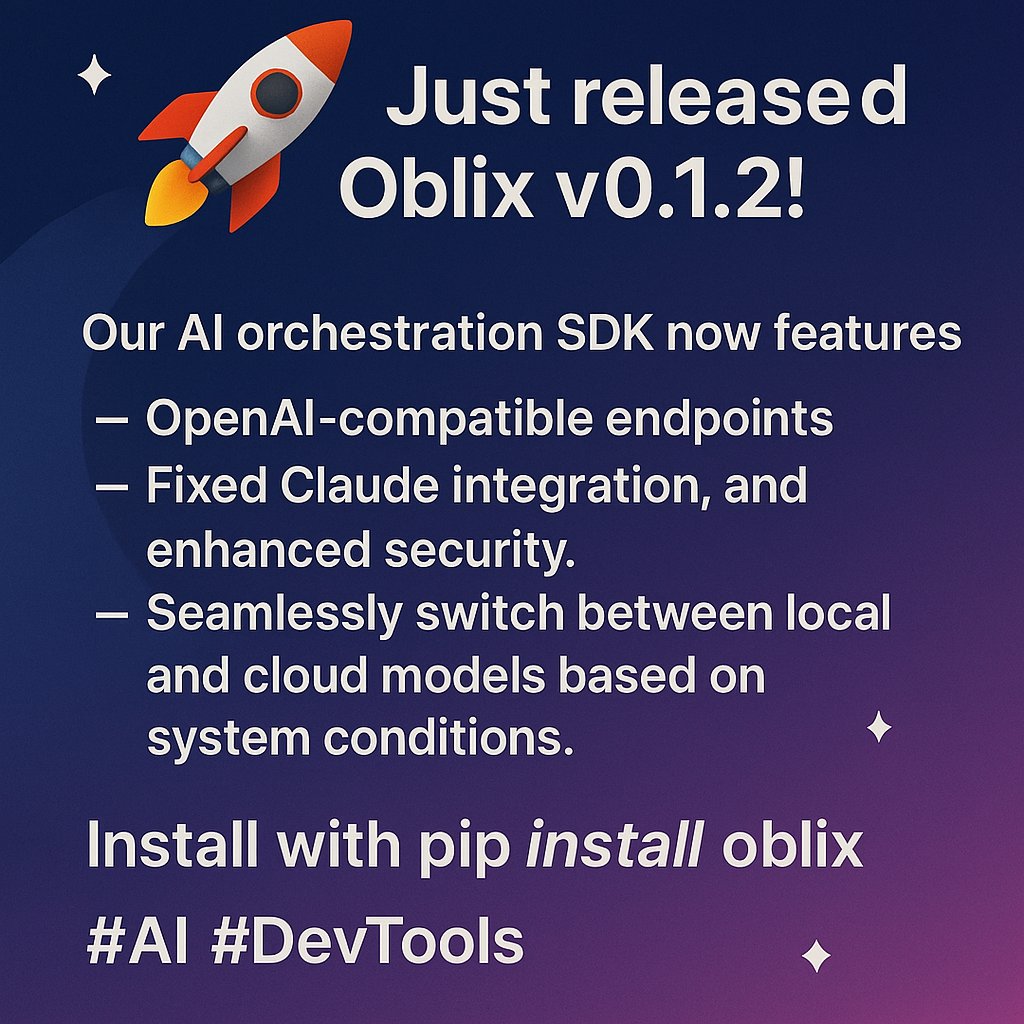 Oblix (@oblixai) / Posts / X