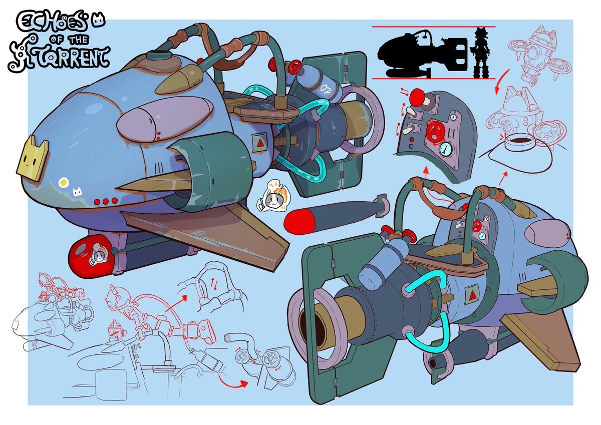 YueSolArts's tweet photo. Hello agian #PortfolioDay ! This time around, I'll show my concept art for vehicle design! https://t.co/cnDBK6YMAj