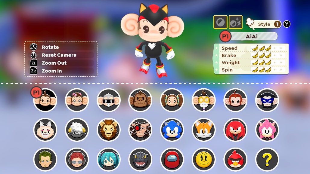 MonkeyBallTweet's tweet image. Super Monkey Ball Banana Rumble full character roster