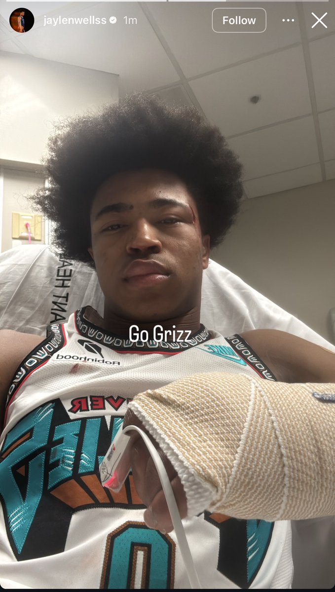 Jaylen Wells shares a message on Instagram :

“Go Grizz.” 

ALL HEART. Ⓜ️🐻