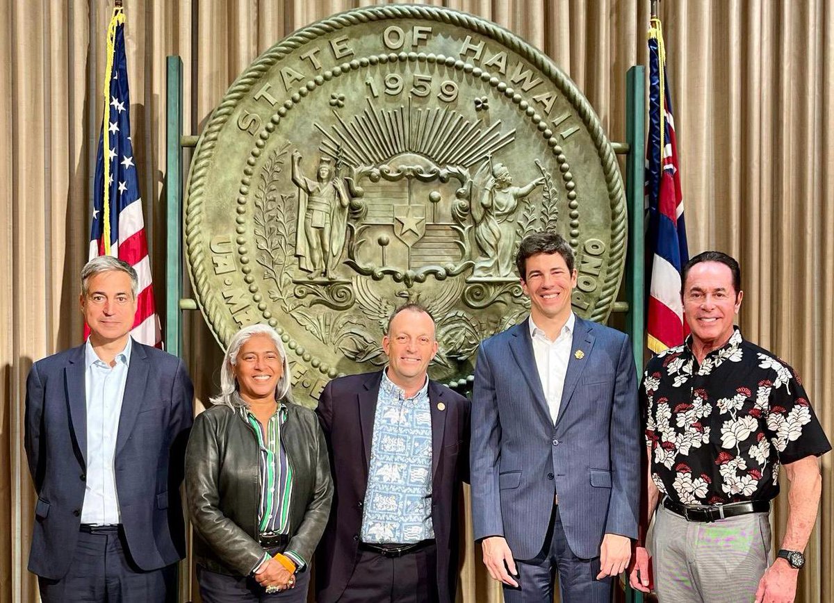 Consulate General of France in San Francisco (@franceinsf) on Twitter photo Ambassadors <a href="/rogerlacanv/">Véronique Roger-Lacan</a> & <a href="/MarcAbensour/">Marc Abensour</a> and CG <a href="/Cardinaux_F/">Cardinaux Florian</a> met with Governor <a href="/GovJoshGreenMD/">Governor Josh Green</a> to explore ways to deepen cooperation between Hawaii & 🇫🇷, especially with French territories. Promising prospects in renewable energy, ocean protection, culture & the French language. Ambassadors <a href="/rogerlacanv/">Véronique Roger-Lacan</a> & <a href="/MarcAbensour/">Marc Abensour</a> and CG <a href="/Cardinaux_F/">Cardinaux Florian</a> met with Governor <a href="/GovJoshGreenMD/">Governor Josh Green</a> to explore ways to deepen cooperation between Hawaii & 🇫🇷, especially with French territories. Promising prospects in renewable energy, ocean protection, culture & the French language.