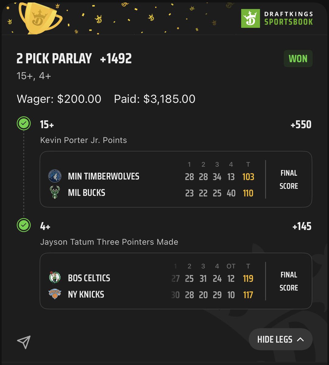 LCapitanBets's tweet photo. Bet against me, Don’t know where they getting the odds from 🚶🏽‍♂️
+1400 ✅
+1475 ✅
+1492 ✅
+2500 ✅
.
.
LCAP30 for 30% off (First 200 people) 🤝🏽
https://t.co/dpxCdZxNsH https://t.co/F6ksriXHWJ