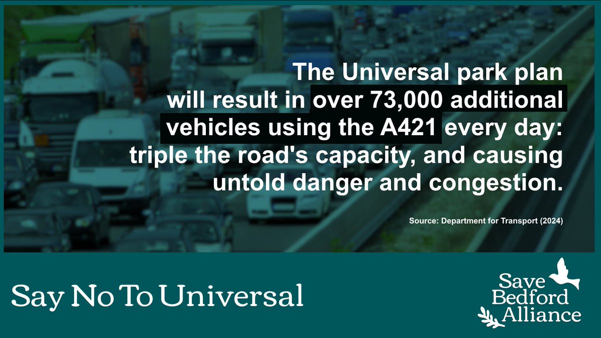 savebedford's tweet photo. Did you know? The Universal Studios Great Britain plan will cause congestion for Bedford families and overload local infrastructure. Bedford deserves better. https://t.co/jlxijItLUj