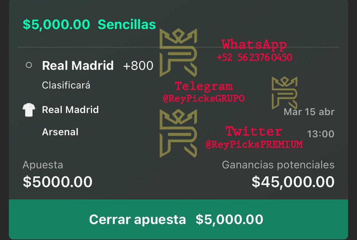 ReyPicksPREMIUM's tweet photo. RIFA $5,000 MXN 💸.

Si el Real Madrid logra remontar los rifare únicamente entre los que cumplan todos los siguientes requisitos:

1️⃣ Seguirme 
2️⃣ Dar me gusta y retweet 
3️⃣ Comentar cuál crees que será el marcador final 

Lo dejo con mucho tiempo así todos participan 🤝. https://t.co/dqFOie5I8W